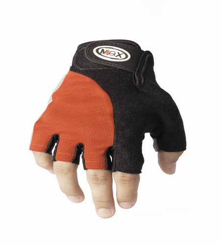 GUANTES MOTOCROSS MAX MEDIO DEDO ROJO (TIPO BICI) TALLE XL [MVCVR/XL]